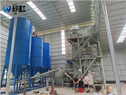 廣東云浮譽灃建材時產(chǎn)15噸瓷磚膠砂漿生產(chǎn)線